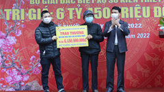 Xổ số Nam Định trao thưởng 6 tỷ 450 triệu đồng